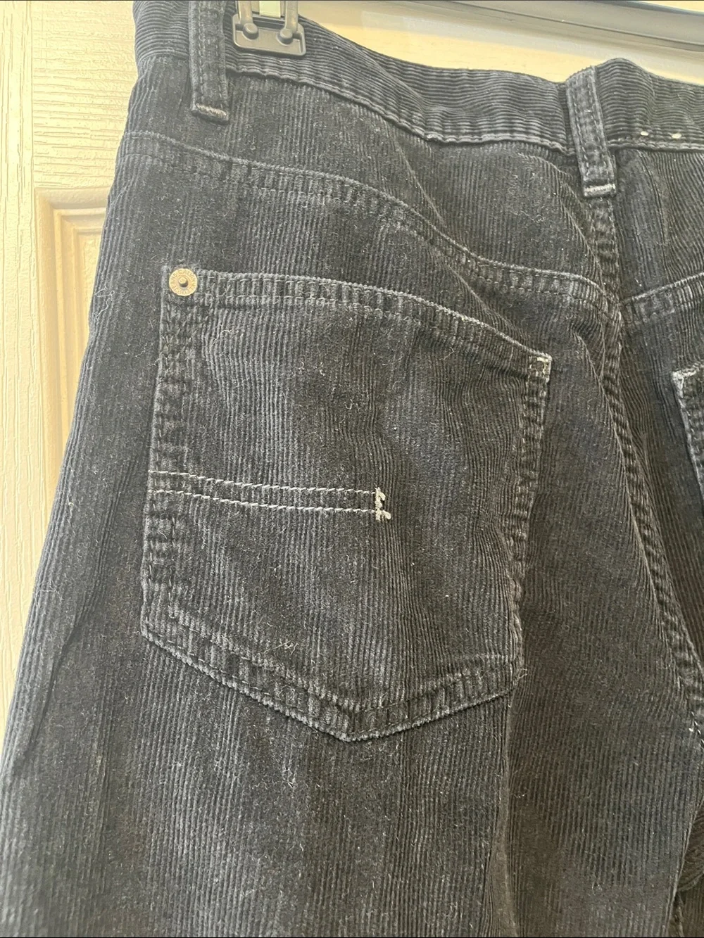 Calvin Klein Jeans Black Corduroy Straight-Leg Pants